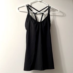 Black Athleta Flowy Swim Tankini Top size S